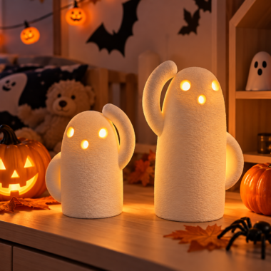 Lampiony na Halloween, duszki 2szt, mały i duży